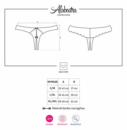 Obsessive Alabastra  crotchless thong L/XL