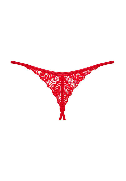 Obs. Crotchless Ingridia Rojo XS/S