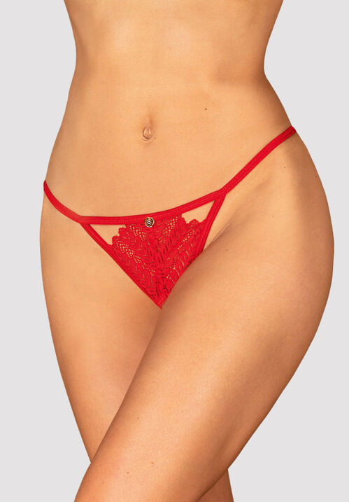 Obs. Crotchless Ingridia Rojo XS/S